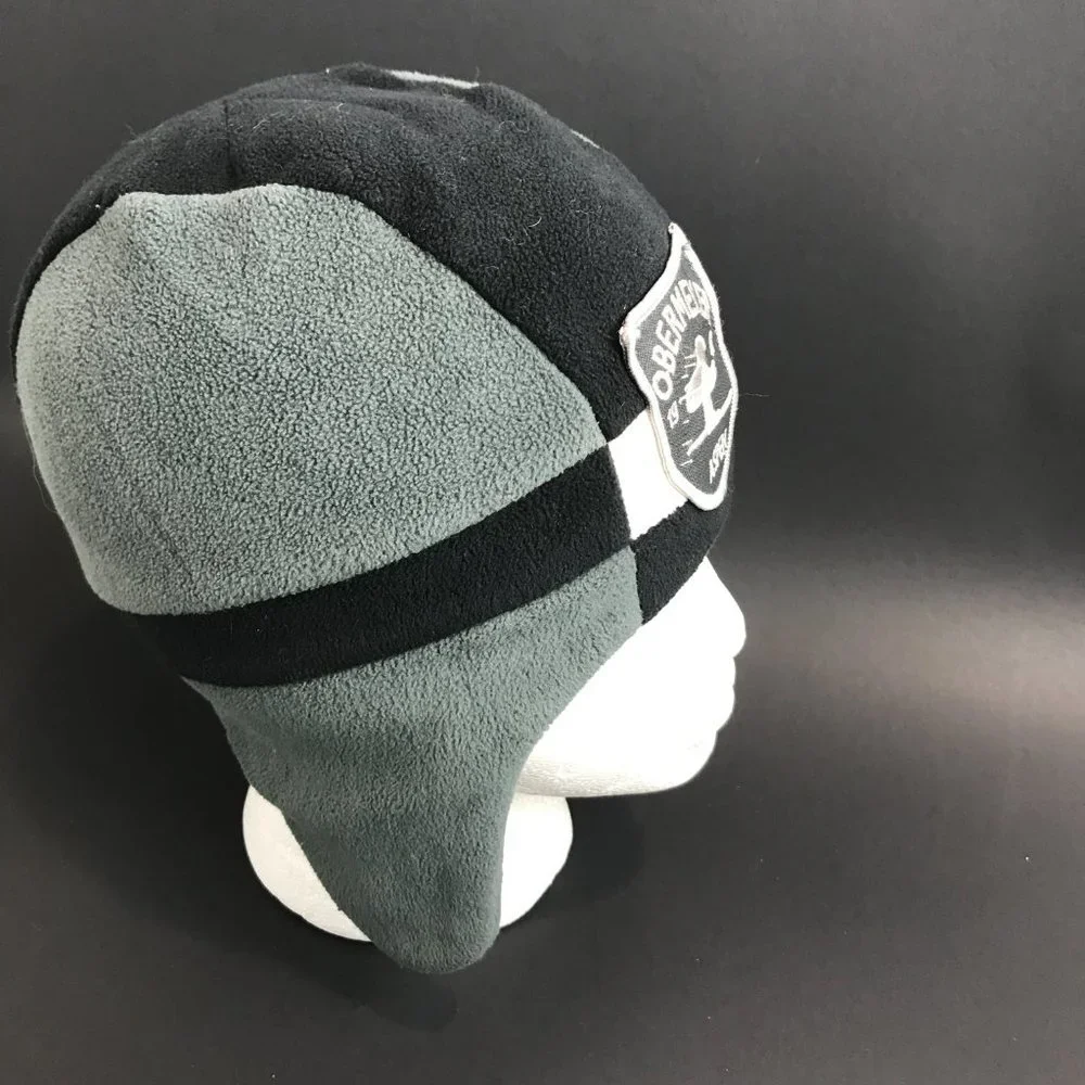 Youth Black/Gray Beanie with Ear Flaps, Obermeyer